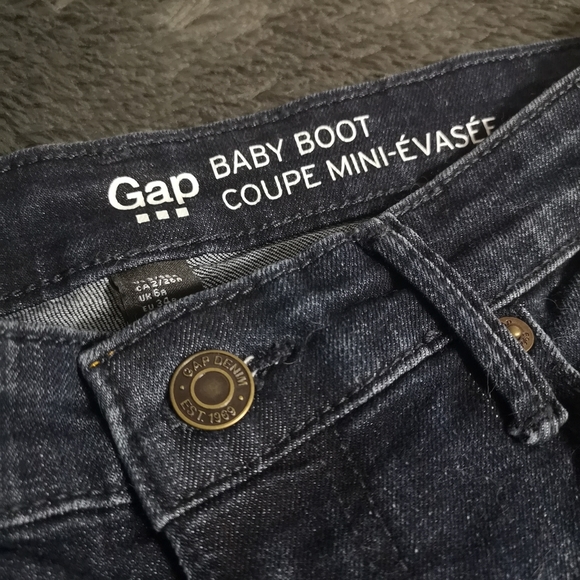 GAP 1969 Baby Boot Dark Wash Denim Jeans - Picture 2 of 3